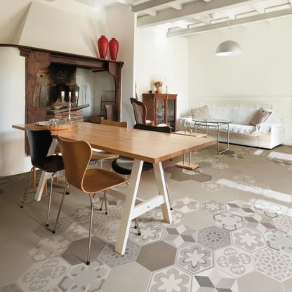 HEXAGON SAVOIA ITALIA gres porcellanato esagonale effetto cemento e cotto moderno per pavimenti e rivestimenti design
