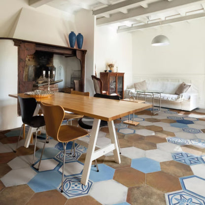 HEXAGON SAVOIA ITALIA gres porcellanato esagonale effetto cemento e cotto moderno per pavimenti e rivestimenti design