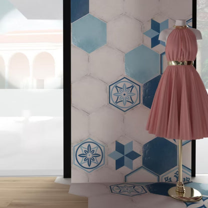HEXAGON SAVOIA ITALIA gres porcellanato esagonale effetto cemento e cotto moderno per pavimenti e rivestimenti design