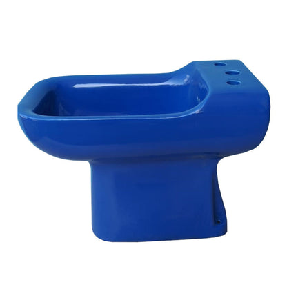 IDEAL STANDARD BIDET CONCA COLORE BLU FONDALE a pavimento, ceramica sanitaria 34xH42Cm, design classico compatibile con bagno vintage o retrò