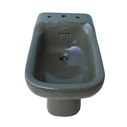 IDEAL STANDARD BIDET CONCA COLORE CACTUS a pavimento, ceramica sanitaria 34xH42Cm, design classico compatibile con bagno vintage o retrò