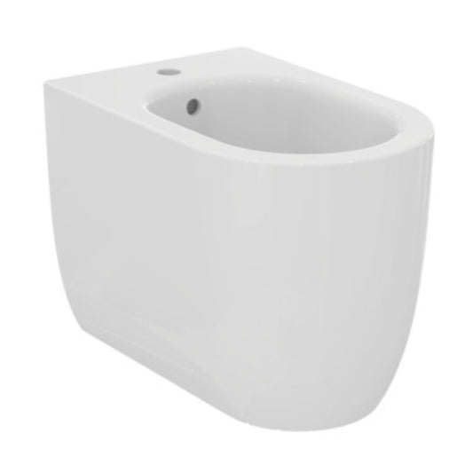 IDEAL STANDARD BLEND CURVE BIDET BIANCO a terra filo parete con fissaggi nascosti