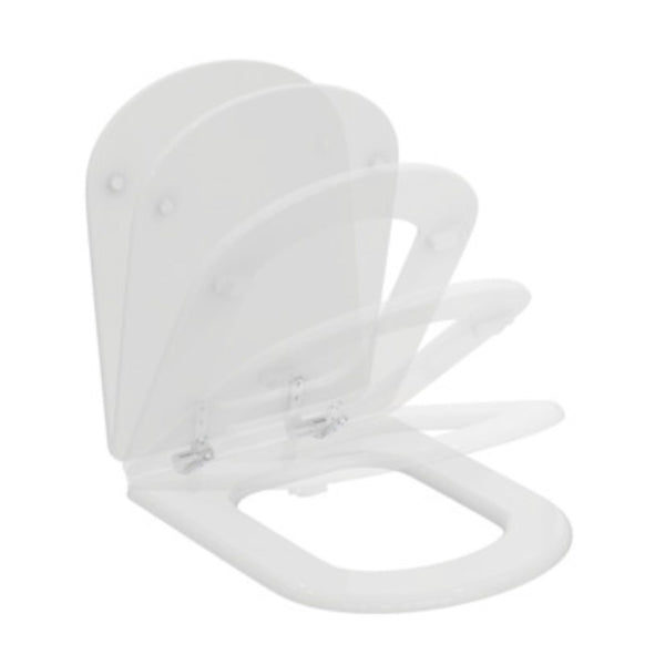 IDEAL STANDARD CALLA SEDILE SLIM BIANCO con cerniere in metallo
