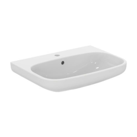 IDEAL STANDARD I.LIFE A LAVABO BIANCO da 650mm con foro centrale per rubinetteria