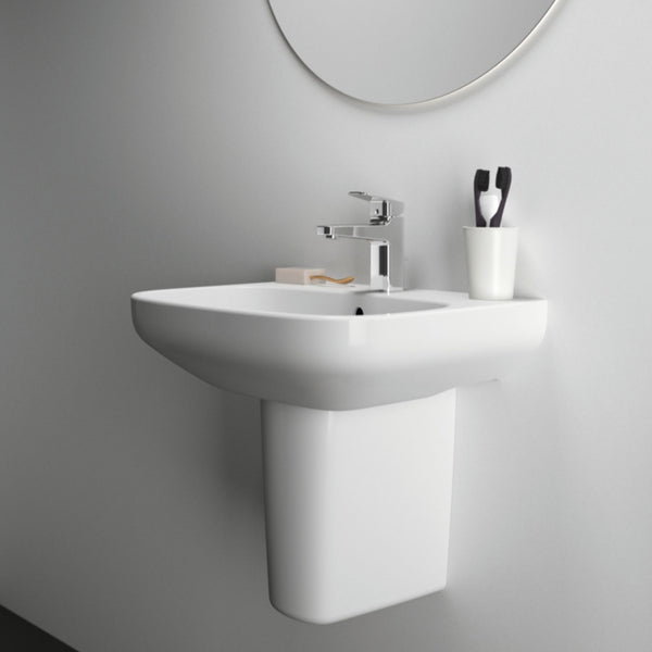 IDEAL STANDARD I.LIFE A LAVABO BIANCO da 650mm con foro centrale per rubinetteria