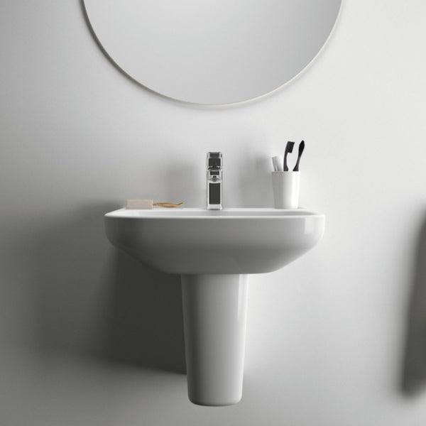 IDEAL STANDARD I.LIFE A LAVABO BIANCO da 650mm con foro centrale per rubinetteria