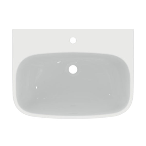 IDEAL STANDARD I.LIFE A LAVABO BIANCO da 650mm con foro centrale per rubinetteria