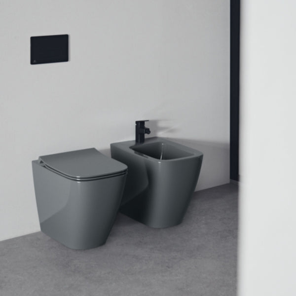 IDEAL STANDARD I.LIFE B BIDET GRIGIO LUCIDO A TERRA filo parete sanitari per bagno