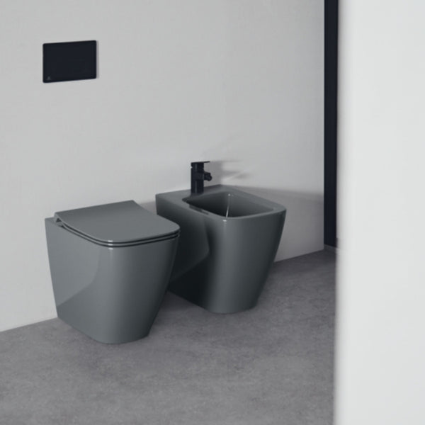 IDEAL STANDARD I.LIFE B SEDILE SLIM GRIGIO LUCIDO CHIUSURA RALLENTATA per vaso wc bagno