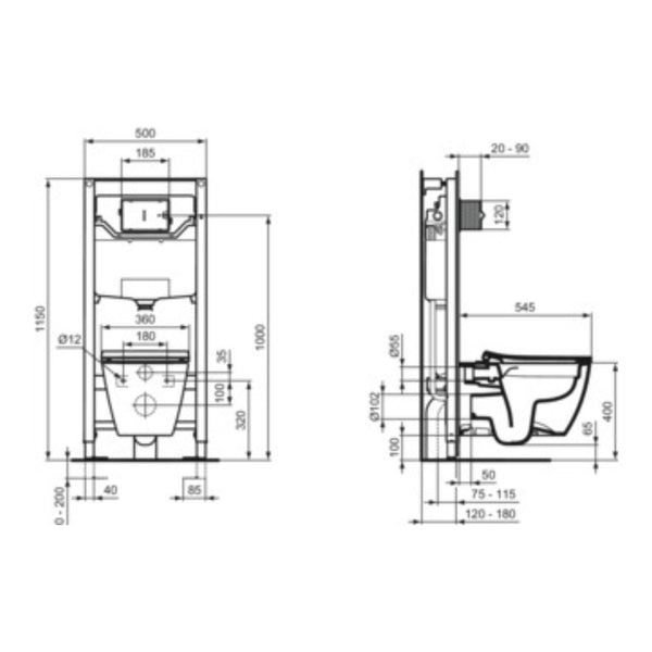 IDEAL STANDARD I.LIFE B SEDILE SLIM GRIGIO LUCIDO CHIUSURA RALLENTATA per vaso wc bagno
