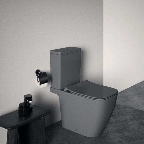 IDEAL STANDARD I.LIFE B SEDILE SLIM GRIGIO LUCIDO CHIUSURA RALLENTATA per vaso wc bagno