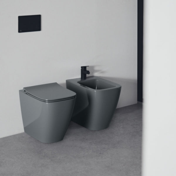 IDEAL STANDARD I.LIFE B VASO GRIGIO LUCIDO A TERRA wc water filo parete bagno