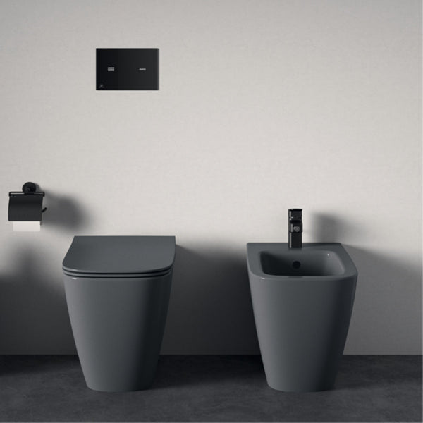 IDEAL STANDARD I.LIFE B VASO GRIGIO LUCIDO A TERRA wc water filo parete bagno