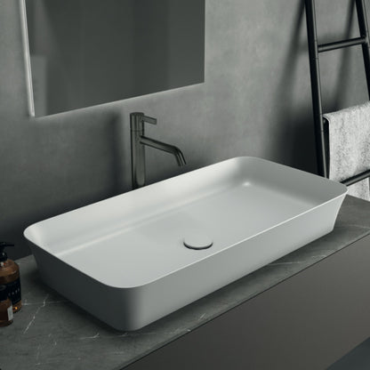 IDEAL STANDARD MULTISUITE PILETTA BIANCO SETA a scarico libero con cover in ceramica