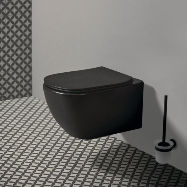 IDEAL STANDARD TESI VASO SOSPESO NERO OPACO AQUABLADE wc water bagno