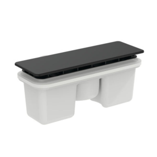 IDEAL STANDARD ULTRAFLAT NEW PILETTA NERO OPACO RETTANGOLARE ispezionabile bagno doccia