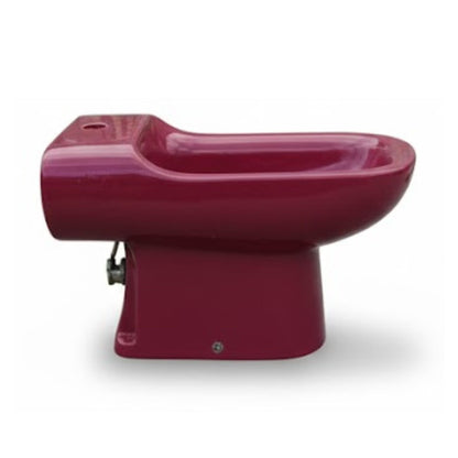BIDET Linea CONCA ROSSO MELOGRANO IDEAL STANDARD a pavimento in ceramica sanitaria per bagno