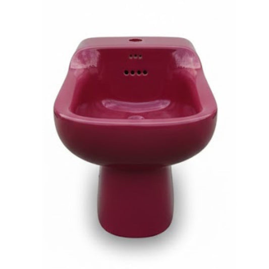 BIDET Linea CONCA ROSSO MELOGRANO IDEAL STANDARD a pavimento in ceramica sanitaria per bagno