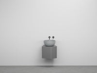 # MOBILE KANTO CON BACINELLA SHUI 40 da 50cm - CIELO salvaspazio elegante, ceramica di design e finiture personalizzabili Made in Italy
