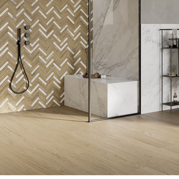 LA FABBRICA AVA HONEY WOOD GRES PORCELLANATO ROVERE 20x120 piastrelle rettangolari