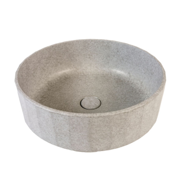 LAVABO CASTLE in Blue Sand Stone - CIPÍ lavandino con piletta coordinata, profilo iconico e design raffinato