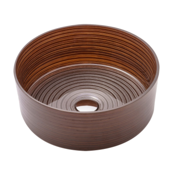 LAVABO CIRCLE in vetro soffiato e resina 39,5ø - CIPÍ Lavandino artigianale Made in Italy, elegante, resistente e decorato a mano