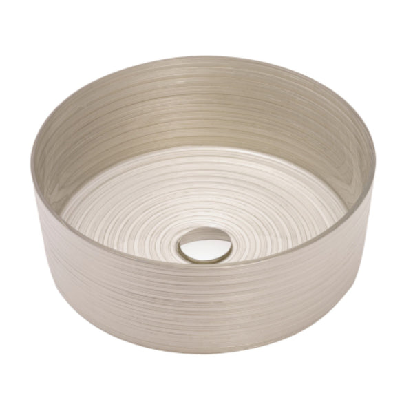 LAVABO CIRCLE in vetro soffiato e resina 39,5ø - CIPÍ Lavandino artigianale Made in Italy, elegante, resistente e decorato a mano