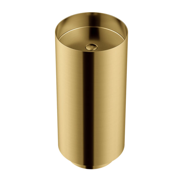 LAVABO FOYER FREESTANDING in acciaio inox PVD - CIPÍ lavandino minimal e finitura luxury per un effetto scenico esclusivo