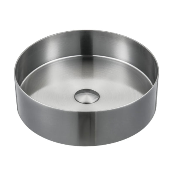LAVABO FOYER ROUND 38Ø in acciaio inox 3 mm - CIPÍ lavandino tondo con finitura PVD+Nano coating senza saldature