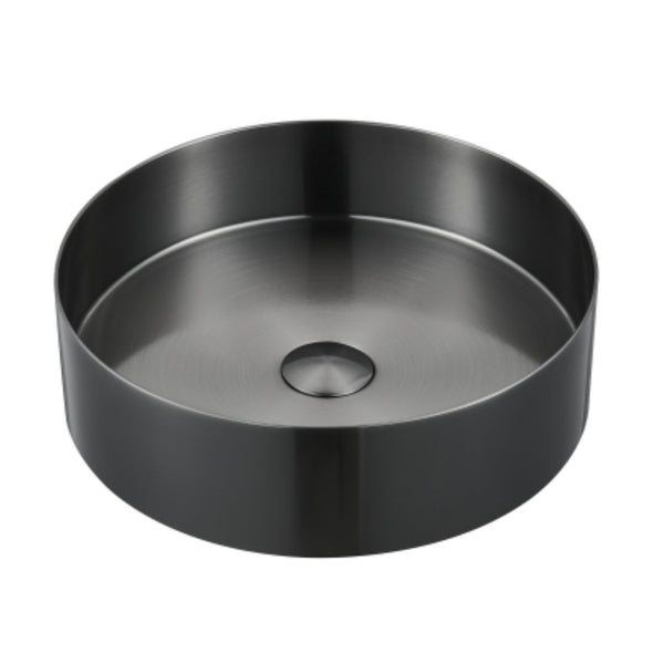 LAVABO FOYER ROUND 38Ø in acciaio inox 3 mm - CIPÍ lavandino tondo con finitura PVD+Nano coating senza saldature