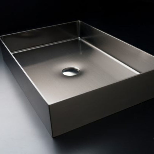LAVABO FOYER SQUARE in acciaio inox PVD+Nano - CIPÍ lavandino 3 mm di spessore, eleganza e perfezione senza saldature