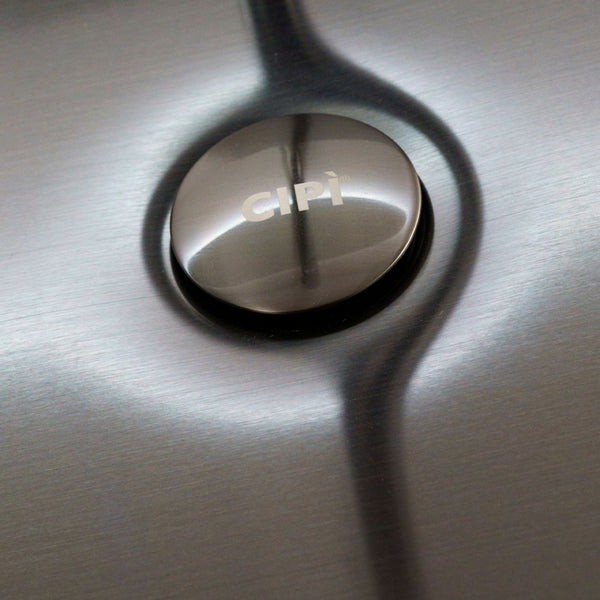 LAVABO FOYER SQUARE in acciaio inox PVD+Nano - CIPÍ lavandino 3 mm di spessore, eleganza e perfezione senza saldature