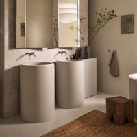 # LAVABO FREESTANDING CON MOBILE A TERRA DESTRO 90Cm ITACA - CIELO scarico a parete