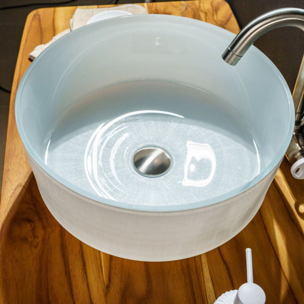 LAVABO GALA in vetro da appoggio 39,5ø - CIPÍ Lavandino con finitura protettiva e cottura a 80°