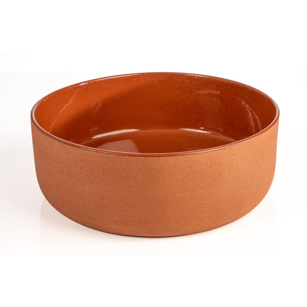 LAVABO INDEX RED IN TERRACOTTA - CIPÍ da appoggio in argilla refrattaria, artigianato Made in Italy