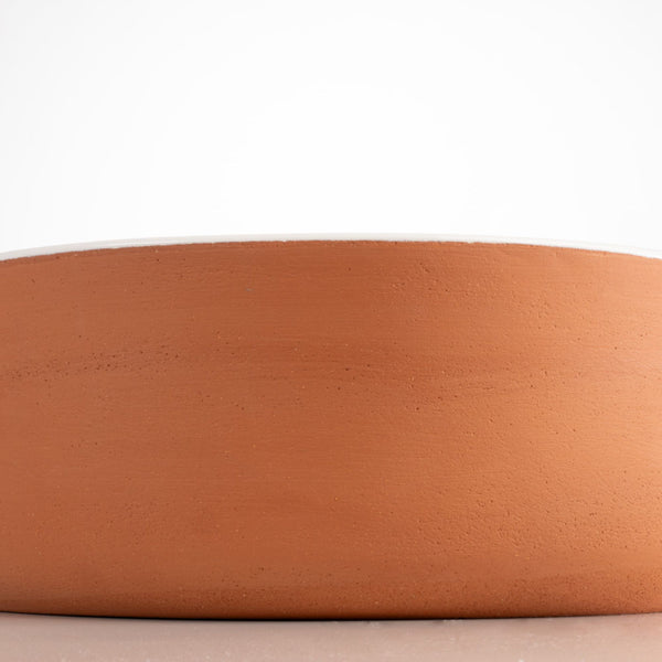 LAVABO INDEX RED IN TERRACOTTA - CIPÍ da appoggio in argilla refrattaria, artigianato Made in Italy