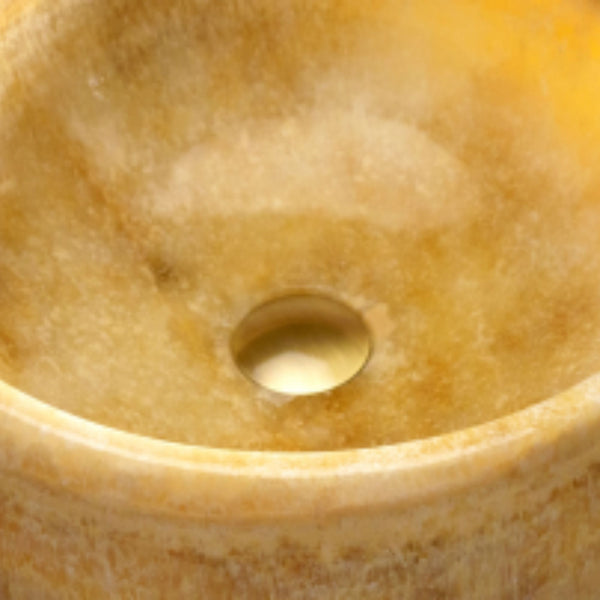 LAVABO KRATON da appoggio a vasca in onice massiccio 40Ø - CIPÍ ogni lavandino è unico