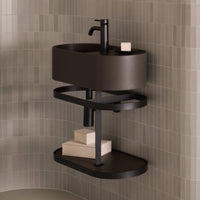 # LAVABO LES PETITES OVALE 46 con STRUTTURA - CIELO lavandino per bagno per ambienti di dimensioni contenute