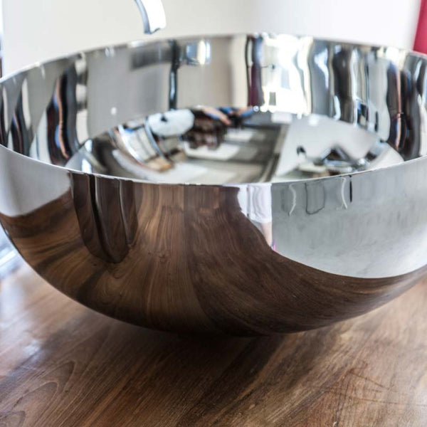 LAVABO LOFT 37Ø in metallo extra light - CIPÍ Lavandino a ciotola leggero, minimale ed elegante, ideale per bagni moderni e industrial chic.
