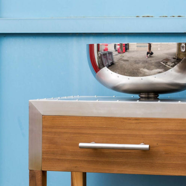 LAVABO LOFT 37Ø in metallo extra light - CIPÍ Lavandino a ciotola leggero, minimale ed elegante, ideale per bagni moderni e industrial chic.