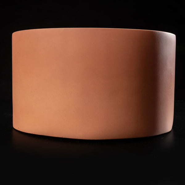 LAVABO MALI ROUND 40Ø in terrazzo Orange - CIPÍ lavandino stile pop, design moderno con fianchi alti per bagni contemporanei