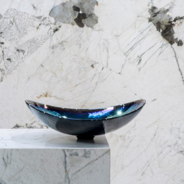 LAVABO MURANO VIVALDI in vetro lavorato a mano - CIPÍ Lavandino di un eleganza unica con finitura artigianale Made in Italy.