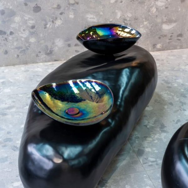 LAVABO MURANO VIVALDI in vetro lavorato a mano - CIPÍ Lavandino di un eleganza unica con finitura artigianale Made in Italy.