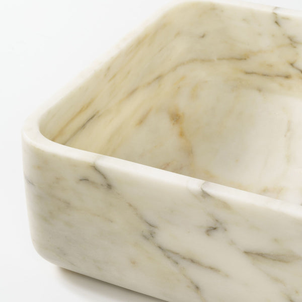 LAVABO PICASSO in marmo naturale 45,5x32,5x13cm- CIPÍ lavandino da appoggio con venature artistiche uniche