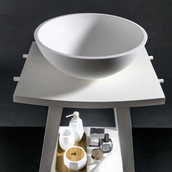 LAVABO POP lavantino a ciotola in resina - CIPÍ finitura matt bianco o nero, moderno per bagno di design