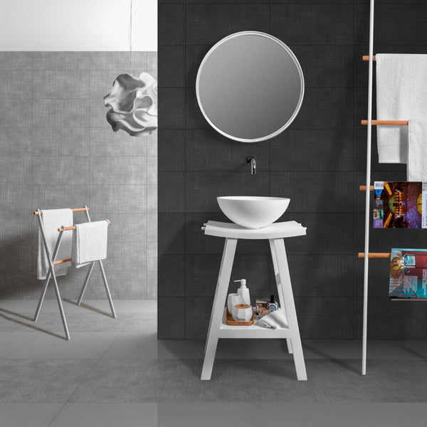 LAVABO POP lavantino a ciotola in resina - CIPÍ finitura matt bianco o nero, moderno per bagno di design