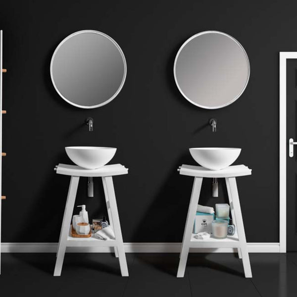 LAVABO POP lavantino a ciotola in resina - CIPÍ finitura matt bianco o nero, moderno per bagno di design