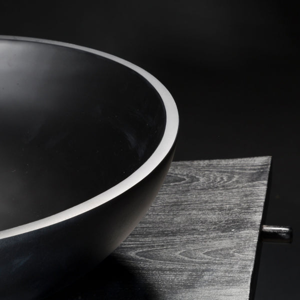 LAVABO POP lavantino a ciotola in resina - CIPÍ finitura matt bianco o nero, moderno per bagno di design