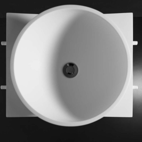 LAVABO POP lavantino a ciotola in resina - CIPÍ finitura matt bianco o nero, moderno per bagno di design