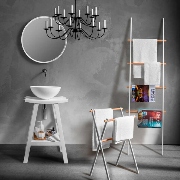 LAVABO POP lavantino a ciotola in resina - CIPÍ finitura matt bianco o nero, moderno per bagno di design